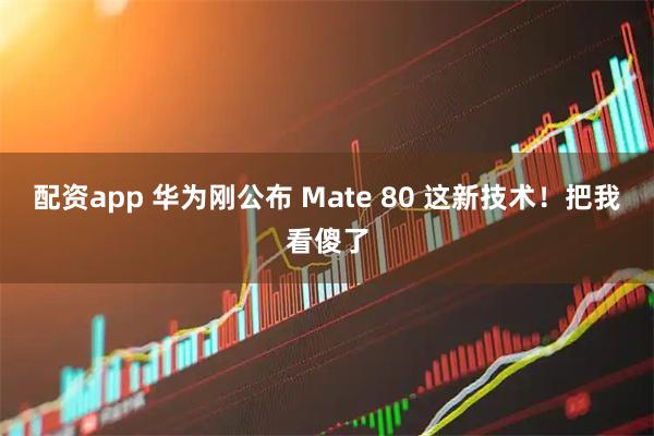 配资app 华为刚公布 Mate 80 这新技术！把我看傻了